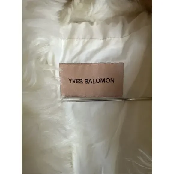 YVES SALOMON Shearling-trimmed puffer coat Women Size 32 France